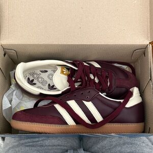 Adidas Samba OG Maroon/White Gold Metalic Sneakers